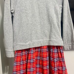 Burberry Gray Knit Fabric